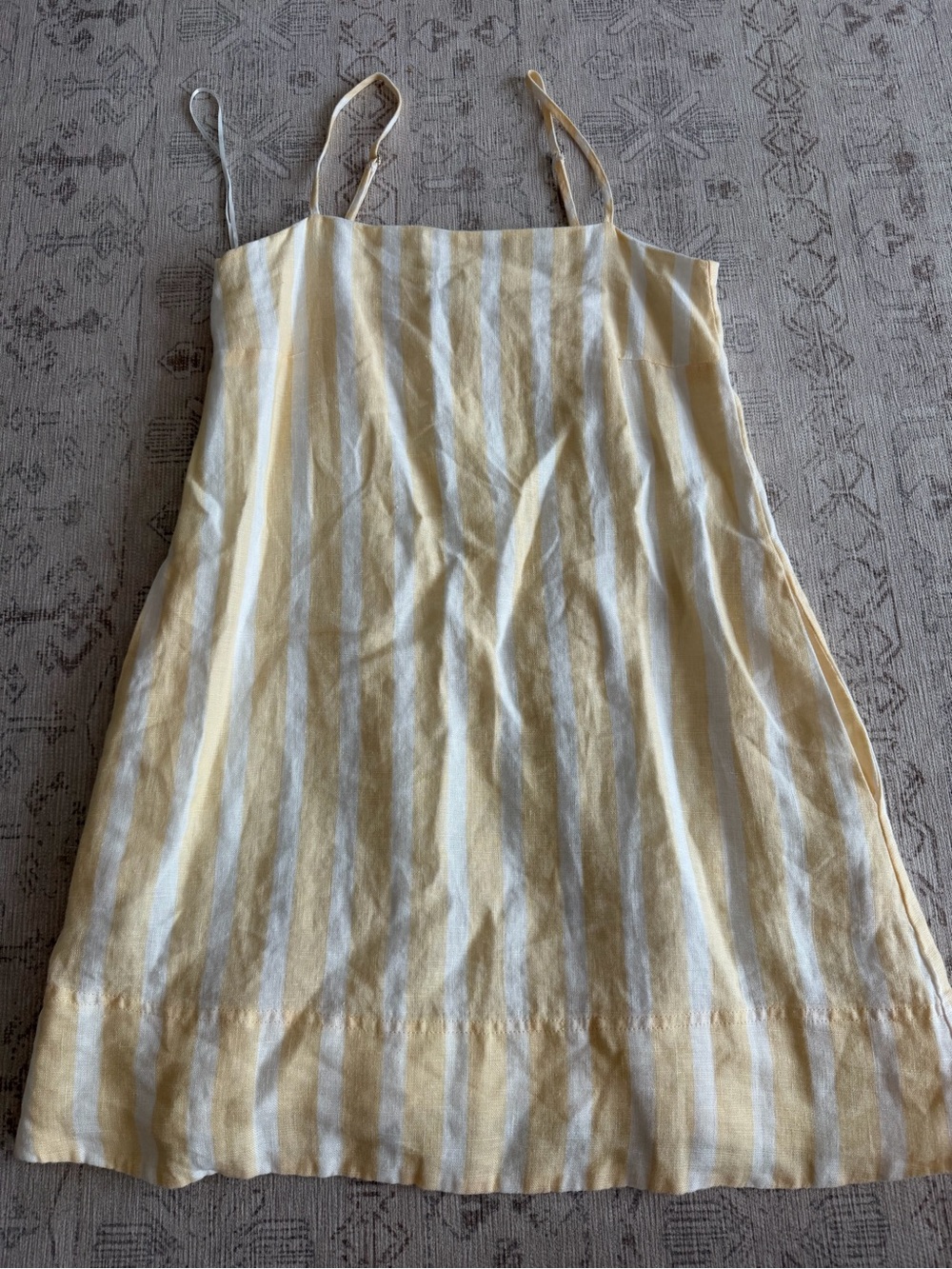 Mavi Yellow & White Striped Spaghetti Strap Dress